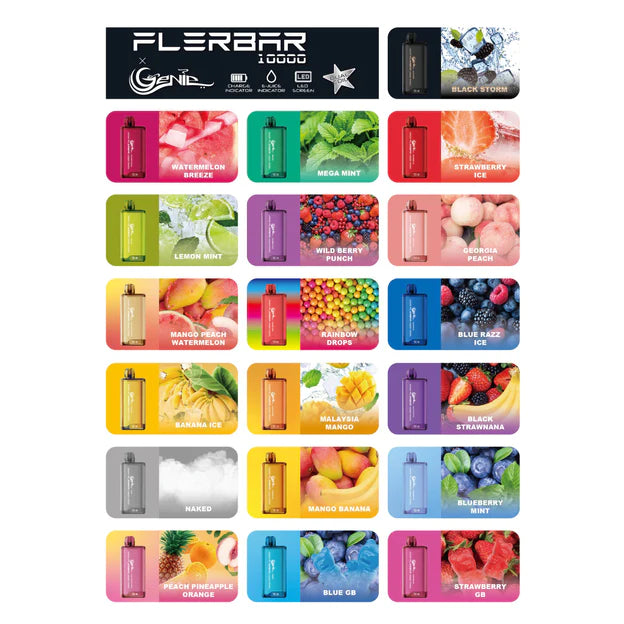 FLERBAR x GENIE S50 10000 Puff Rechargeable Disposable Vape